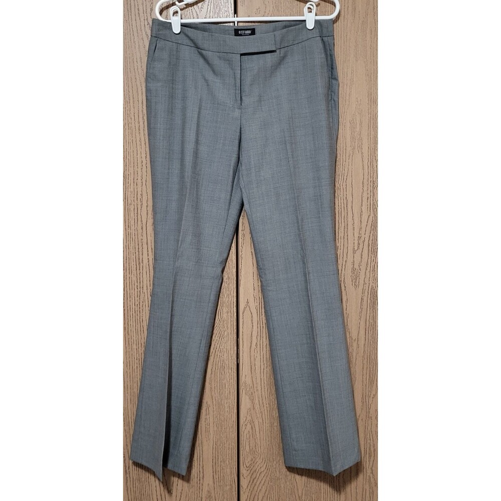 Oxford Women's Grey Ultra Fine Wool & Lycra Elegant Pants Trousers Size 12 NEW